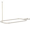 PrettyHome Shower Curtain Rod Hoop Square Shape Bathroom Heavy Duty