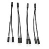 E-outstanding 4PCS 2 Pins Single Female to Dual Male Jumper