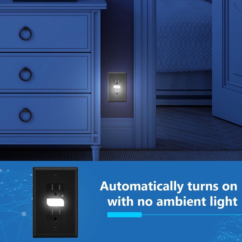 LIDER LED Guide Light Receptacle with Automatic Daylight Sensor and