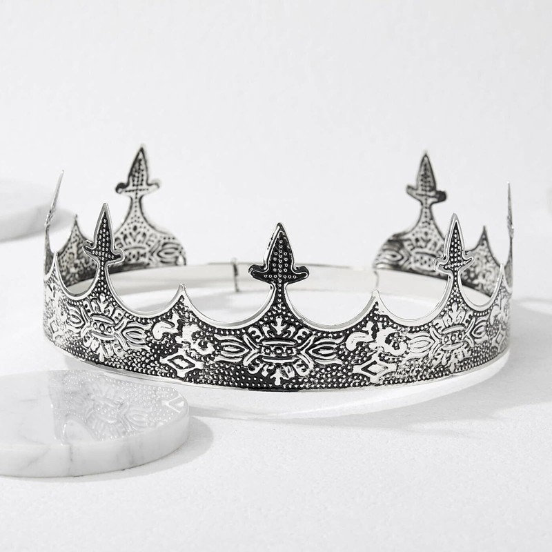 King Crown for Men Crowns Tiara for Birthday Party Costume