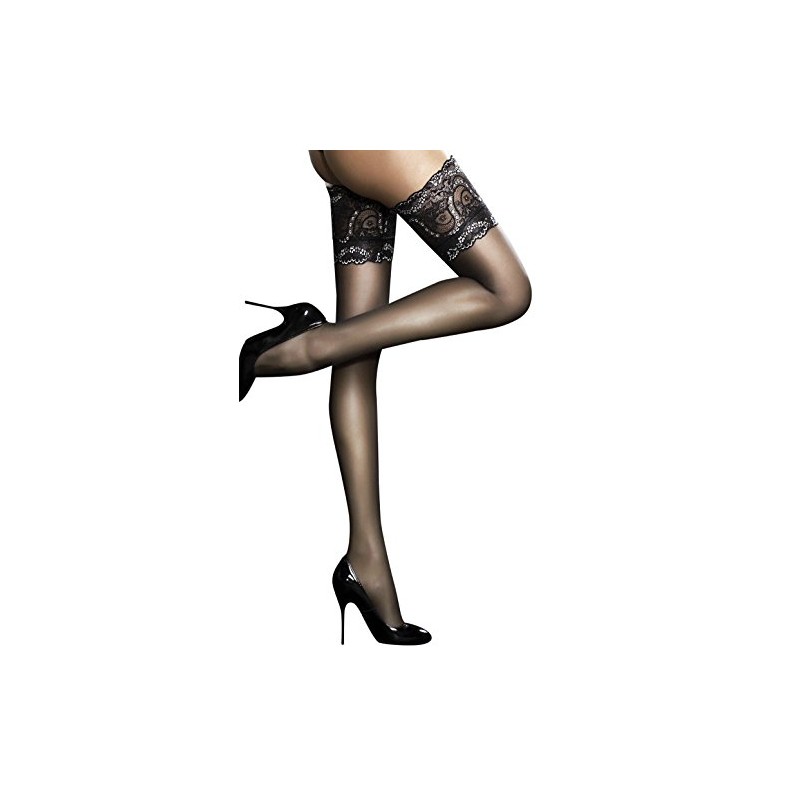 Fiore Sandrine Women's Thin 20 Denier Self Fixing Nylon Stockings,