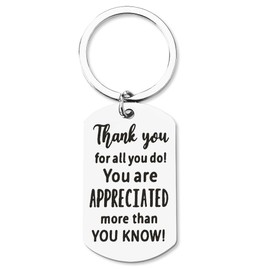 Thank You Gifts Keychain for Women Men Employee Appreciation Gifts for Coworkers Leaving Gifts for Boss Retirement Gifts for Teachers Nurses Christmas Birthday Gifts for Work Colleagues