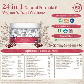 Women's Multivitamin & Minerals, 90 Capsules with Marine Collagen & Hyaluronic Acid, 25-in-1 Hair Skin Nails Supplements by HPD | B Vitamins, Natural Herbs, Probiotics, for Mood & Intimate Health
