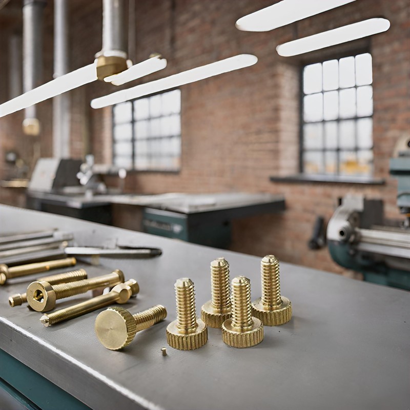 PrecisionGeek BRASS M5 x 10mm Flat Knurled Thumb Screws (Set