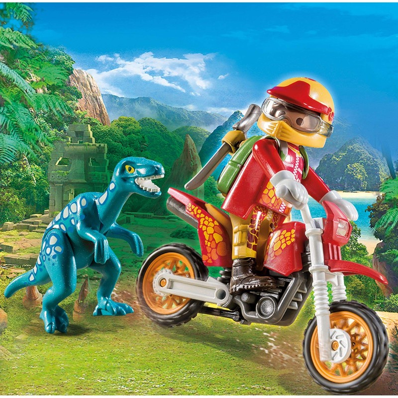 Playmobil 9431 Motocross Bike with Raptor Game