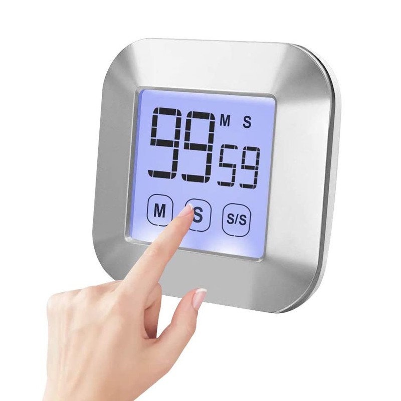 LCD Digital Touch Screen Kitchen Timer Practical Cooking Timer Countdown