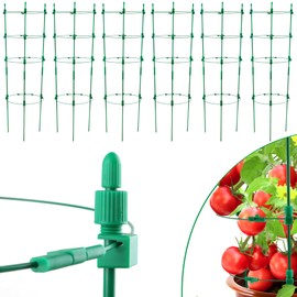 Sinimaka Upgrade Tomato Cage for Garden, 6 Pack 36 Inches Adjustable Tomato Plant Support Cages, Tomato Stakes Trellis for Vegetables, Flowers, Fruit, Rose Vine, Climbing Plants