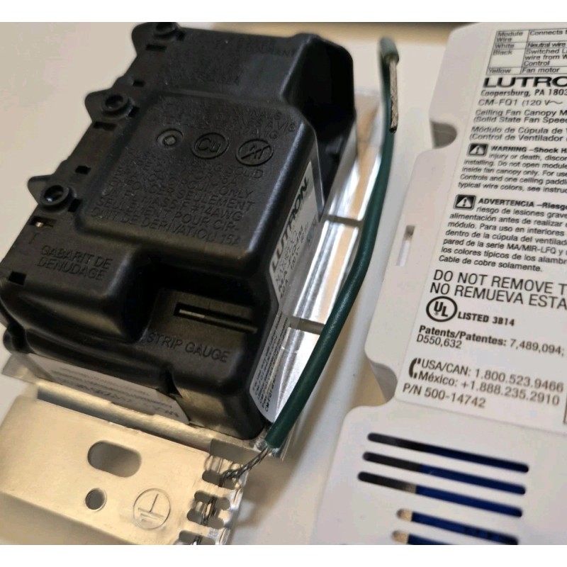 Lutron Maestro 7 Speed Fan Control MA-FQ4FM-AL 120V 4 A