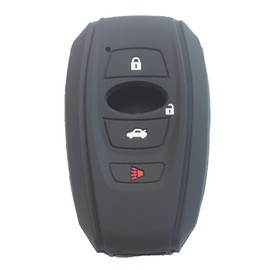 Kcpros 2Pcs 4 Buttons Key Fob Cover Compatible with Subaru, Black Gray, Small