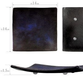 Leather King Genuine Leather Tray (Space Blue, Square)