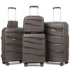 Melalenia Luggage Sets 3 Piece Expandable Suitcase Set, PP Hardshell