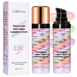 Isolation Cream, Colour Corrector Makeup Primer Base, Colour Correcting Facial Primer, Invisible Pore, Oil-Control Long Lasting Makeup Foundation Primer for All Skin Types (2 Pieces)