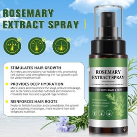 Rosmarin Wasser Haare,Rosmarinöl Haare, 100% Reines Rosmarinöl Haare für Augenbrauen und Wimpernwachstum, Trockene Haut, Nährt Die Kopfhaut für Männer Frauen