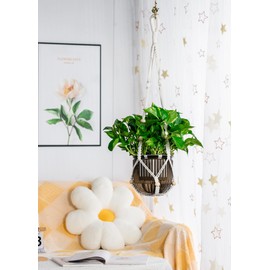 Melphoe 2 Pack Self Watering Hanging Planters Basket Indoor Hanging Flower Pots, 6.5 Inch Outdoor Hanging Plant Pot Basket, with Extra 30 Inch Macrame Plant Hanger for Garden Home Decor