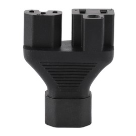 IEC320 C14 to C13 and 5‑15R Power Adapter Male to Female Power Socket Splitter Adapter for Desk Lamp Printer