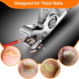 VELKOMIN Long Toenail Clippers for Seniors - Angled Head, Ultra-Sharp & Durable Fingernail Toe Nail Clippers Cutters Trimmers for Men Women, 18-Month Replacement Warranty!