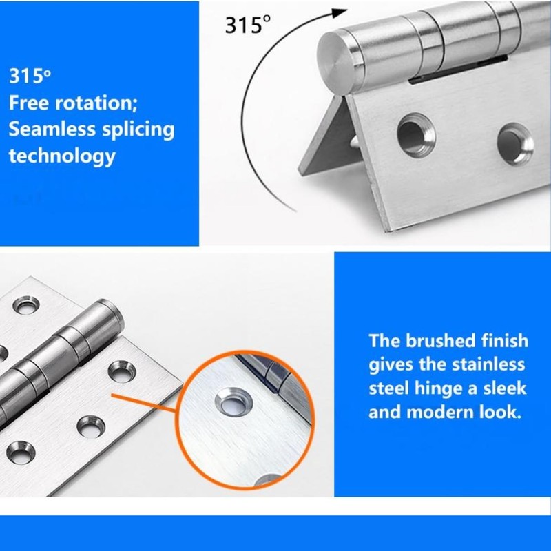 Polished Chrome Ball Bearing Hinges, Heavy Duty Steel Door Hinges