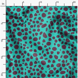 Soimoi Green Silk Fabric Tumble Stone Abstract Printed Craft Fabric BTY 42 Inch Wide