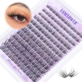 Wispy Lash Clusters Natural Eyelash Clusters C Curl Individual Lashes 10-16mm Cluster Eyelash Extensions Soft Lash Extension DIY at Home Cluster Lashes by Lanflower