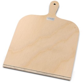 AUPROTEC Yves Pizza Shovel Wooden Pizza Board Birch Polished Size M 26 x 26 cm