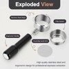 WhaleSiper 51mm Bottomless Portafilter & Puck Screen, 3-Ear Stainless Head,