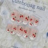 Princess Cherry Handmade Nail Tips - Stiletto L / 프린세스