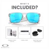 Oakley Sylas OO9448 944804 57MM Polished Clear/Prizm Sapphire Rectangular Sunglasses
