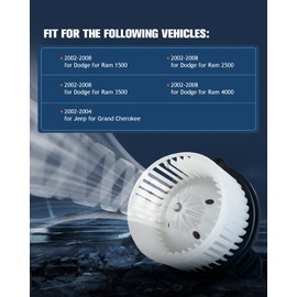 ECCPP AC Blower Motor Fit for 2002 2003 2004 Jeep Grand Cherokee/02-2008 Dodge Ram 1500/2003-2009 Dodge Ram 2500 3500/2009-2010 Dodge Ram 4500 5500 Automotive Replacement Blower Motor 700012 AC Heater