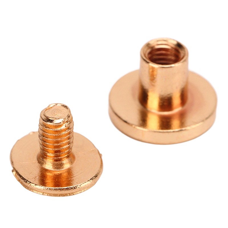 200 Set Book Binding Screw 9x6.5mm DIY Leather Electroplating Uniform