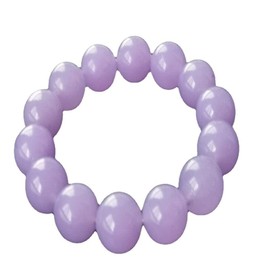 YIGEDAN 14mm Purple Violet Jade Strand Bracelet for Soul Healing and Balance