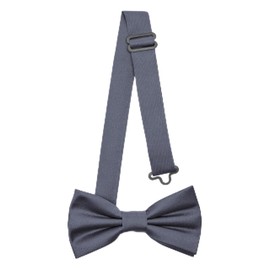 Ladeheid Children's Boys Bow Tie - Pre-Tied Adjustable Band, Matte Design, Ideal for Wedding, Birthday, School - Durable and Stylish Size 10 cm x 5 cm BKM, graphite