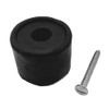 Rubber Door Stops/Wall Protectors with Screws (Heavy Duty (34mm) Black)