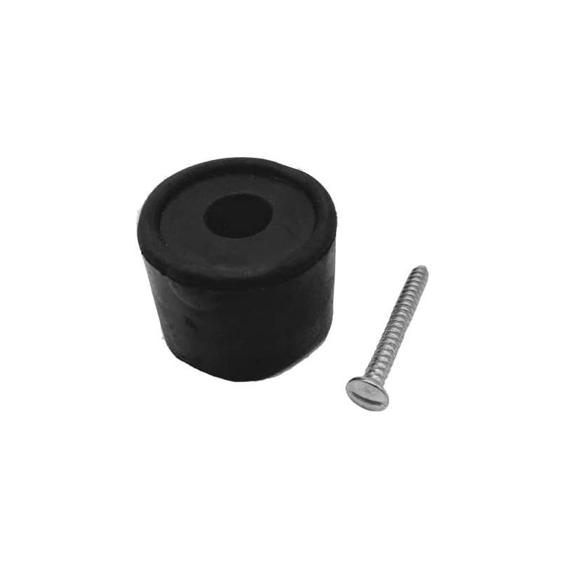 Rubber Door Stops/Wall Protectors with Screws (Heavy Duty (34mm) Black)