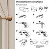 ILAISIHOME Curtain Drapery Holdbacks with Faux Wood Design, Wall Mount