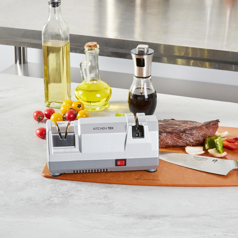 Restaurantware-Kitchen Tek 2-Stage Electric Knife Sharpener, 1 Straight-Edge Knife Sharpener