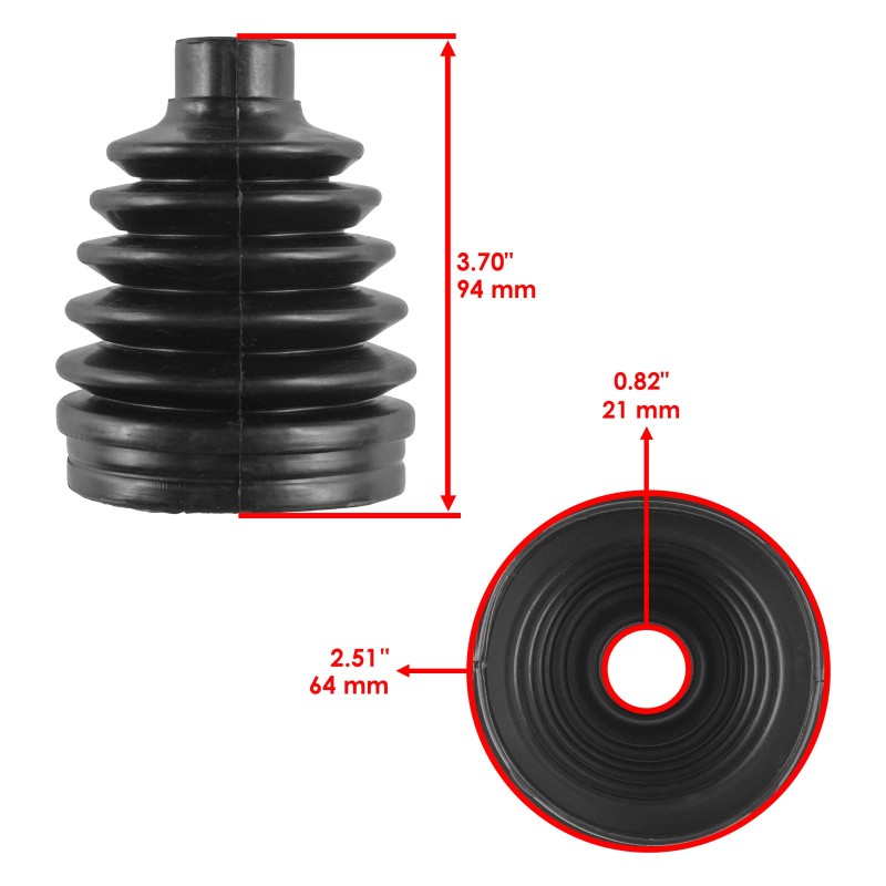 Caltric 2 Rear Axle Outer Inner CV Boot Kit for