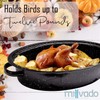 Millvado Granite Roasting Pan, 12 lb Capacity Turkey Roasting Pan