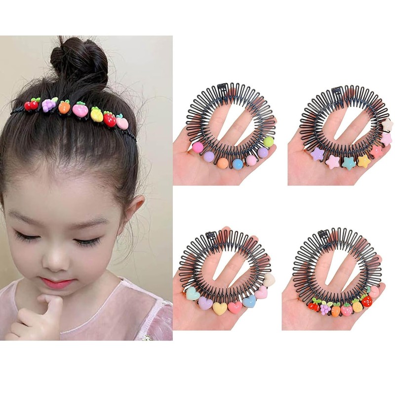 Black Stretchy Full Circles Comb Plastic Circular Hair Comb Stretchy