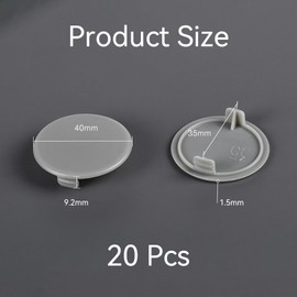 20 Pcs Plastic Hole Covers,35mm Diameter Grey Round Plugs for Furniture,Cabinet & Wardrobe Repair,Durable Mini Flat Cracks Fixing Caps,Flush Mount Hole Cover for Cupboards & DIY Projects.