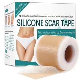 Pumkot Professional Silicone Scar Sheets (1.6" x 120" Scar Roll-3M) - Scars Removal Treatment - Reusable Silicone Scar Tape Strips Type for Keloid, C-Section, Surgery, Burn, Acne et:_60x1.6 Inch (Pack of 1)Ôºã120x1.6 Inch (Pack of 1)