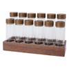 12pcs Coffee Bean Storage Tubes Glass Sealed Dosing Coffee Bean