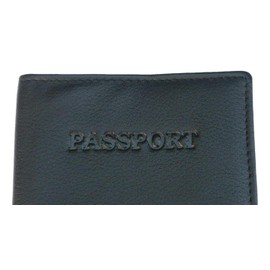 Concorde Leather Passport Cover Black Holder RFID Safe Gift 82