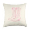 Coastal Cowgirl Beachy Pink Cowboy Boots Western Throw Pillow