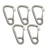 simPLEISURE qb500147a05n0 Stainless Steel Spring Hook, D-Shaped Carabiner Type, 5
