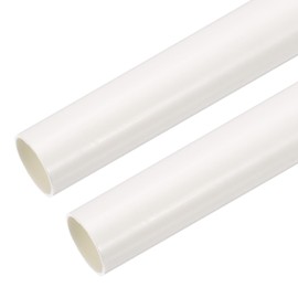 MECCANIXITY PVC Conduit Pipe 1.3m/51" length 20mm OD Cable Ducting White Straight Tube for Electrical wiring installation Pack of 4