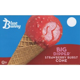 Blue Bunny Big Dipper Strawberry Burst Ice Cream Truck Decal 8"x 5
