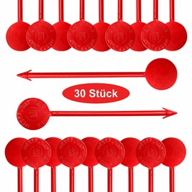 intervisio Screed Measuring Points, 30 Pieces, Flexible, Screed Measuring Point with Barbed Measuring Points, Screed Measuring Point for Setting Up a Measuring Point