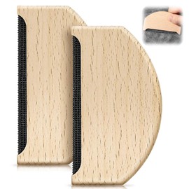 Beechwood Cashmere Comb Shaver Wool, 2 Pcs Sweater Shaver Wool Comb, Wooden Pilling Fuzz Fabric Lint Remover for De-Pilling Clothing Garments Knits Woolens Scarves Wool