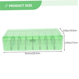 LABRIMP 1 Set Cable Organizer Box with Lid Compartment Cord Storage Cube for Desk Durable Pet Material Transparent Design for Easy Access for Electronics and Charging Cords