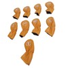 9pcs Golf Club Cover PU Leather Stylish Portable Golf Head